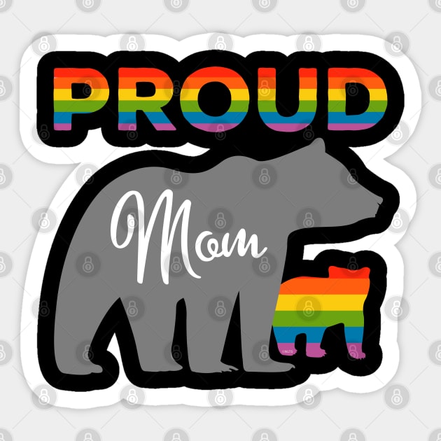 Rainbow Pride Flag Bear Proud Mother and Gay Cub Sticker by creative